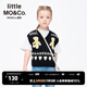 little MO&Co.童裝春秋裝兒童針織衫女童背心羊毛馬甲毛衣上衣女孩 黑色 110 110/56
