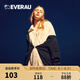 EVERAU×eyeye 設計師聯(lián)名女士撞色開(kāi)衫毛衣慵懶風(fēng)假兩件針織衫丨EA8016 黑色/米白 均碼