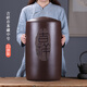 紫來(lái)順宜興紫砂茶葉罐大號如意直筒茶罐透氣密封本色泥料存茶罐密封茶罐 吉祥存茶罐-25餅