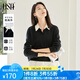歐莎（OSA）假兩件套頭衛(wèi)衣女襯衫領(lǐng)春季新款2025年洋氣寬松拼接上衣 黑色 M