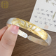 足銀9999描金蓮花心經(jīng)手鐲新中式國潮風(fēng)開口純銀鐲子送媽媽禮物女 蓮花心經(jīng)開口銀手鐲 約33克