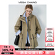 VEGA CHANG風(fēng)衣外套女2025秋季新款抽繩設(shè)計(jì)小個(gè)子中長(zhǎng)款立體大衣 卡其色 M
