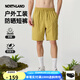 諾詩蘭男式短褲25夏季新款戶外休閑防曬防潑水5分褲大容量工裝短褲男 姚黃色 190