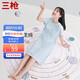 三槍【100%水柔棉】純棉印花甜美睡裙女圓領(lǐng)寬松遮肉吸汗透氣女家居裙