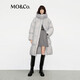 MO&Co.泡芙羽絨服2024冬新品絨子含量90%防護風(fēng)帽輕暖