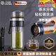OQB德國茶水分離茶杯泡茶泡枸杞保溫男士水杯高檔個人專用便攜式雙層 【茶水分離 雙層加厚 防燙耐高溫】加厚藍(lán)色 450ml【個人專用高端茶杯】