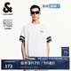 杰克·瓊斯（JACK&JONES）男裝25年涼感重磅短袖T恤男士夏季潮流寬松休閑圓領(lǐng)條紋撞色半袖 A06本白色 常規(guī) M