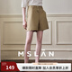MSLAN|商場同款23秋新款寬松半松緊短褲MFCE6102 金棕色 M