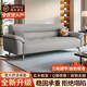 韶宜沙發(fā)床一體兩用2025新款小戶(hù)型沙發(fā)現代簡(jiǎn)約客廳雙人位貓抓皮沙發(fā) 淺灰色（納帕貓抓皮）耐磨防污 含乳膠【2.2M可折疊】實(shí)木框架含*2抱枕