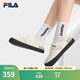 FILA 斐樂官方女鞋SMILA摩登拖鞋2025夏季新款元?dú)馔闲蓍e勃肯鞋 豆腐白-TF 38