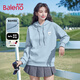 班尼路（Baleno）新款戶(hù)外運動(dòng)連帽衛衣女秋季簡(jiǎn)約時(shí)尚修身百搭顯高牛奶絲長(cháng)袖外套