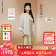 朗姿【蘭亭敘】真絲提花盤扣2025年夏季新款氣質(zhì)新中式白色短外套 米白色 S