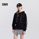 森馬（Semir）[衛(wèi)衣合輯]衛(wèi)衣男簡約百搭男士衛(wèi)衣通勤外套男潮流中性衛(wèi)衣情侶款 [女裝A款]黑色90001 M
