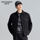 報(bào)喜鳥(niǎo)夾克男裝秋季款男士生活休閑風(fēng)時(shí)尚牛仔夾克外套百搭襯衫領(lǐng)夾克男 曜石黑 L -48(175/96)