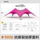 萊鳴超大型云頂天幕帳篷戶(hù)外露營(yíng)團建營(yíng)地單雙三峰天幕防曬防雨遮陽(yáng)棚雙峰天幕 玫紅色【15x8.3x4米】【云頂天幕】900D加密加厚抗撕裂