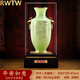 RWTW平安如意琉璃玉花瓶擺件客廳玄關(guān)酒柜裝飾品大氣喬遷新居禮品 平安如意大號(hào)青玉色帶防塵罩高約