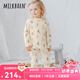 Milkbarn兒童保暖內(nèi)衣套裝小孩睡衣男童女童家居服嬰兒寶寶秋衣褲 滑雪暖陽 100 cm