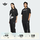 adidas情侶款經(jīng)典寬松舒適抓絨束腳運動褲男女阿迪達斯官方三葉草 黑色   XL