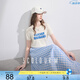三彩2025夏季新款字母提花針織衫圓領(lǐng)短袖套頭毛衫休閑上衣M