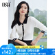 歐莎（OSA）小香風(fēng)撞色長(zhǎng)袖輕薄針織衫白色女上衣內(nèi)搭女可外穿2025年秋新款 白色 L