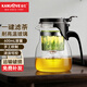 金灶（KAMJOVE） 飄逸杯泡茶壺玻璃茶杯泡茶杯耐熱玻璃茶具過(guò)濾辦公玲瓏杯花茶杯 K-204（600ml）
