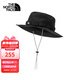 THE NORTH FACE23秋冬新款北面運動帽男女通用款戶外休閑遮陽防曬大檐帽5FXF JK3/黑色 M