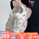 駱駝（CAMEL）丑萌登山鞋女時(shí)尚撞色戶外休閑鞋 L24M076602 米/銀/粉 38