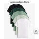 ABERCROMBIE & FITCH男裝女裝情侶裝夏款經(jīng)典小麋鹿5件組合套裝美式短袖T恤329667-1 深綠，淺綠色，綠色，黑色，白色 S (175/92A)