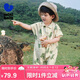 迷你巴拉男童寶寶連體衣夏季萌趣時(shí)尚酷帥工裝風(fēng)爬服
