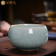 金鑲玉陳文德老師手作 秘色汝窯可養(yǎng)茶杯陶瓷主人杯茶具送禮禮盒裝100ml 陳文德冰片汝窯主人杯