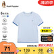暇步士（Hush Puppies）童裝兒童速干短袖25夏男童運(yùn)動(dòng)T恤女童簡約圓領(lǐng)衫 冰晶藍(lán)  140 