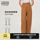 Teenie Weenie小熊牛仔褲女2025年春夏新款簡約時尚休閑高腰香蕉褲長褲 淺卡其色 XS