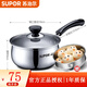 蘇泊爾（SUPOR） 不銹鋼奶鍋好幫手做湯鍋 304不銹鋼小奶鍋電磁爐通用鍋具 304不銹鋼蒸格- 18cm