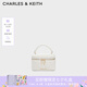 CHARLES&KEITH菱格鏈條手提斜挎小方包生日禮物七夕禮物CK2-80782534 Cream奶白色 小包