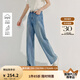 茵曼（INMAN）【商場同款】萊賽爾毛邊牛仔闊腿褲2025夏季女裝新款寬松褲子 牛仔藍(lán)【好評返現(xiàn)】 27