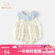 班喜迪嬰兒衣服夏季薄款嬰幼兒連體衣寶寶公主包屁衣夏裝無袖哈衣外出服 藍(lán)色 80cm