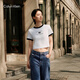 Calvin KleinJeans25春夏新款女士美式復(fù)古潮流ck高腰寬松闊腿牛仔褲47B936G U3N-牛仔藍(lán) 27