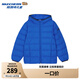 Skechers斯凱奇小暖寶羽絨服男女童輕薄秋冬季新款兒童連帽外套L424K061 公主藍(lán)/007G 170 cm