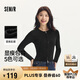 森馬（Semir）針織開衫女短款緊身顯瘦正肩秋季溫柔系純色圓領(lǐng)上衣101524106001