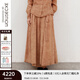 例外（EXCEPTION）女裝2025夏季新款中式提花優(yōu)雅高級不規(guī)則疊褶半裙 粉紅 L