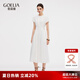 歌莉婭醋酸連衣裙女夏季2025新款出席重要場(chǎng)合白色裙子1E5C4K640 05W米白 M