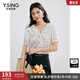 衣香麗影波點(diǎn)系帶短袖襯衫女2025夏裝新款輕奢高級感壓褶珠光上衣 白底圓點(diǎn) S 155