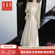 斐莉玥2025春夏新款夏季新中式收腰顯瘦白色吊帶裙女氣質(zhì)系帶連衣裙女 綠色上衣+白色連衣裙[高質(zhì)量] S 建議85-95斤