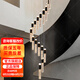 世瀾極簡樓梯長吊燈別墅旋轉(zhuǎn)挑高復(fù)式樓客廳吊燈現(xiàn)代簡約輕奢水晶燈具 直徑50CM-15頭高3米 無極調(diào)光
