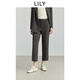 LILY2025秋新款女裝經(jīng)典簡(jiǎn)約氣質(zhì)通勤顯瘦小直筒九分西裝休閑褲 509深灰 M