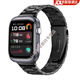 HKXY適用HUAWEIWATCHD2三株鋼帶華為D2不銹鋼金屬腕帶智能運動氣囊血壓手表二代米蘭尼斯磁吸鋼帶男女 黑色【三株實心精鋼專用款】+送拆帶器 華為watch D2手表【不含氣囊】