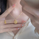 高品質(zhì)招財(cái)轉(zhuǎn)運(yùn)新款黃水晶方糖項(xiàng)鏈女輕奢高級(jí)感小方糖水晶吊墜 黃水晶方糖項(xiàng)鏈