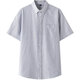 凡客誠品（VANCL）全棉牛津紡短袖襯衫 灰細條 41