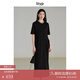 旅途原品（ltyp）醋酸連衣裙高檔進(jìn)口時(shí)髦優(yōu)雅扭結(jié)連衣黑色中長裙女秋 靜謐黑-日本三醋酸 M 160cm（現(xiàn)貨）