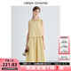 VEGA CHANGVEGA CHANG連衣裙女2025夏季新款假兩件設(shè)計感休閑簡約圓領(lǐng)背心裙 蜜蠟黃 S